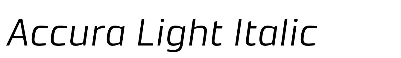 Accura Light Italic
